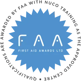 First Aid Awards. Qualifications are awarded by FAA with Nuco Training as the approved centre.