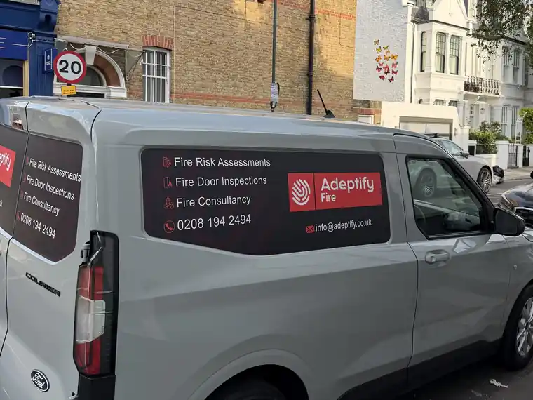 The Adeptify Fire van on site
